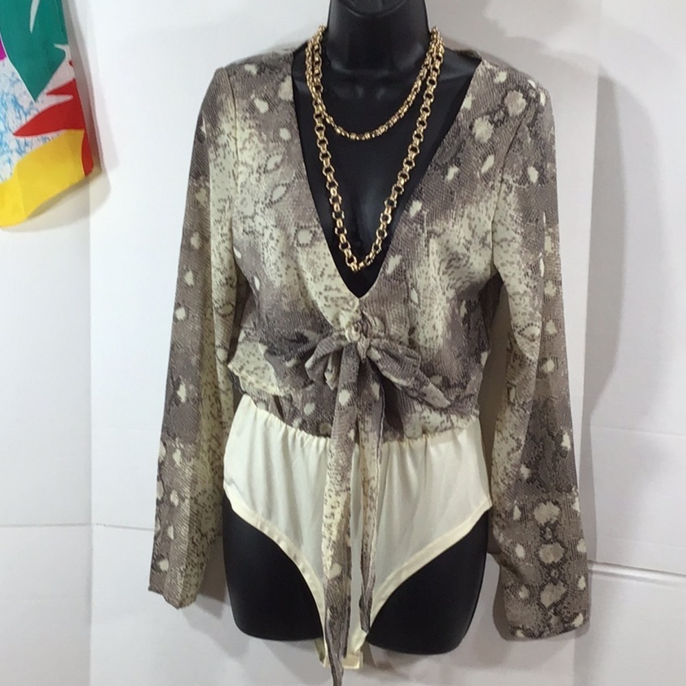 Nasty Gal snakeskin bodysuit 8